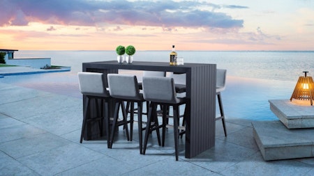Kroes 7-piece Outdoor Aluminium Bar Set