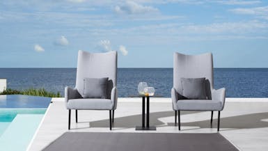 Nova Outdoor Fabric Lounge Chair - Set of Two