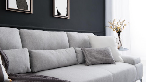 Karina Motion Sofa Fabric Chaise Lounge Gray 8 Thumbnail