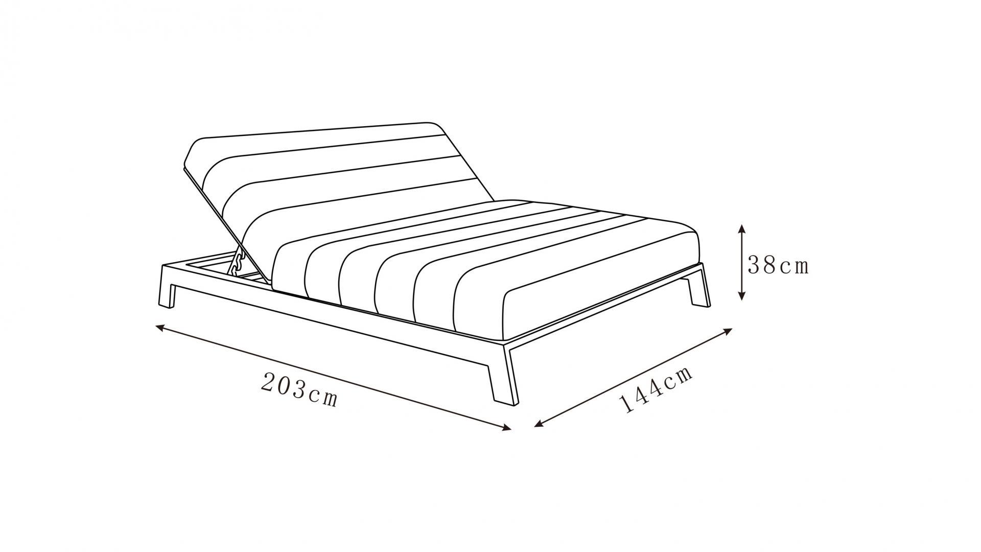 New Noosa Black Outdoor Fabric Double Sun Lounge 25 Thumbnail