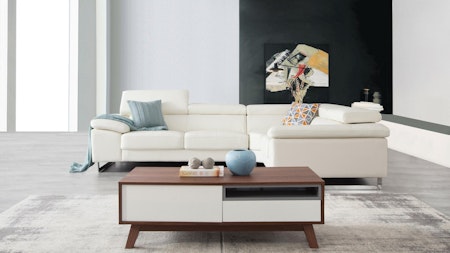 Boston Leather Corner Lounge Option E