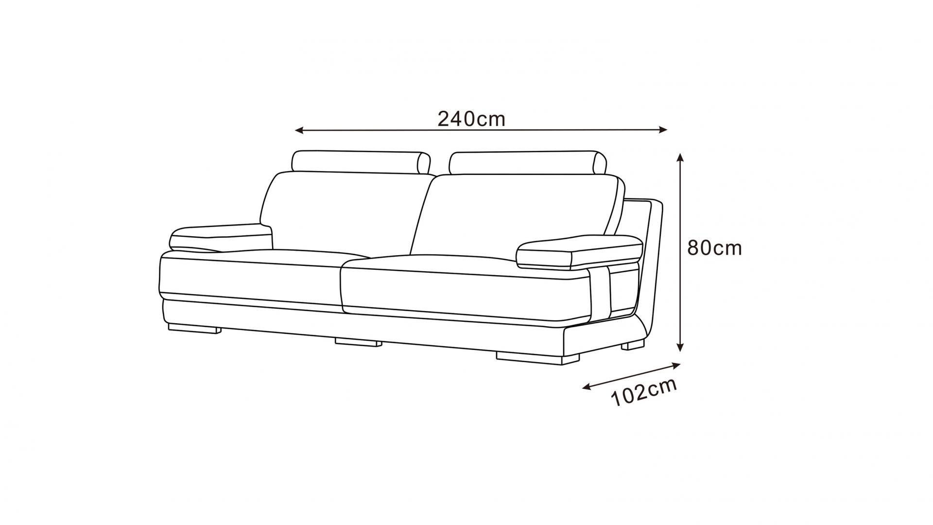 Romeo Leather Three Seat Sofa Lounge Life