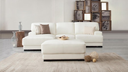 Volante Leather Chaise Lounge Option A