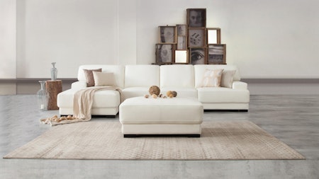 Volante Leather Chaise Lounge Option B