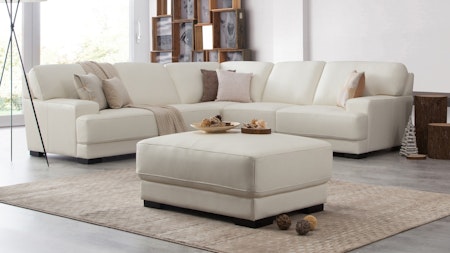 Volante Leather Corner Lounge Option A