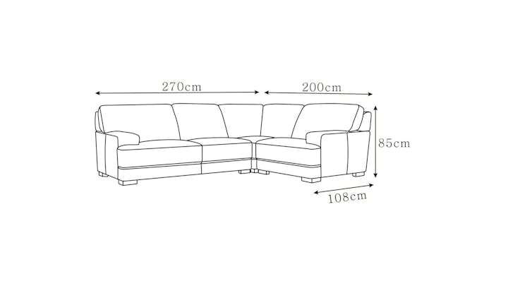 Volante Leather Corner Lounge Option E - Lounge Life