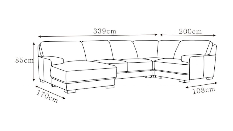 Volante Leather Modular Lounge Option C Diagram