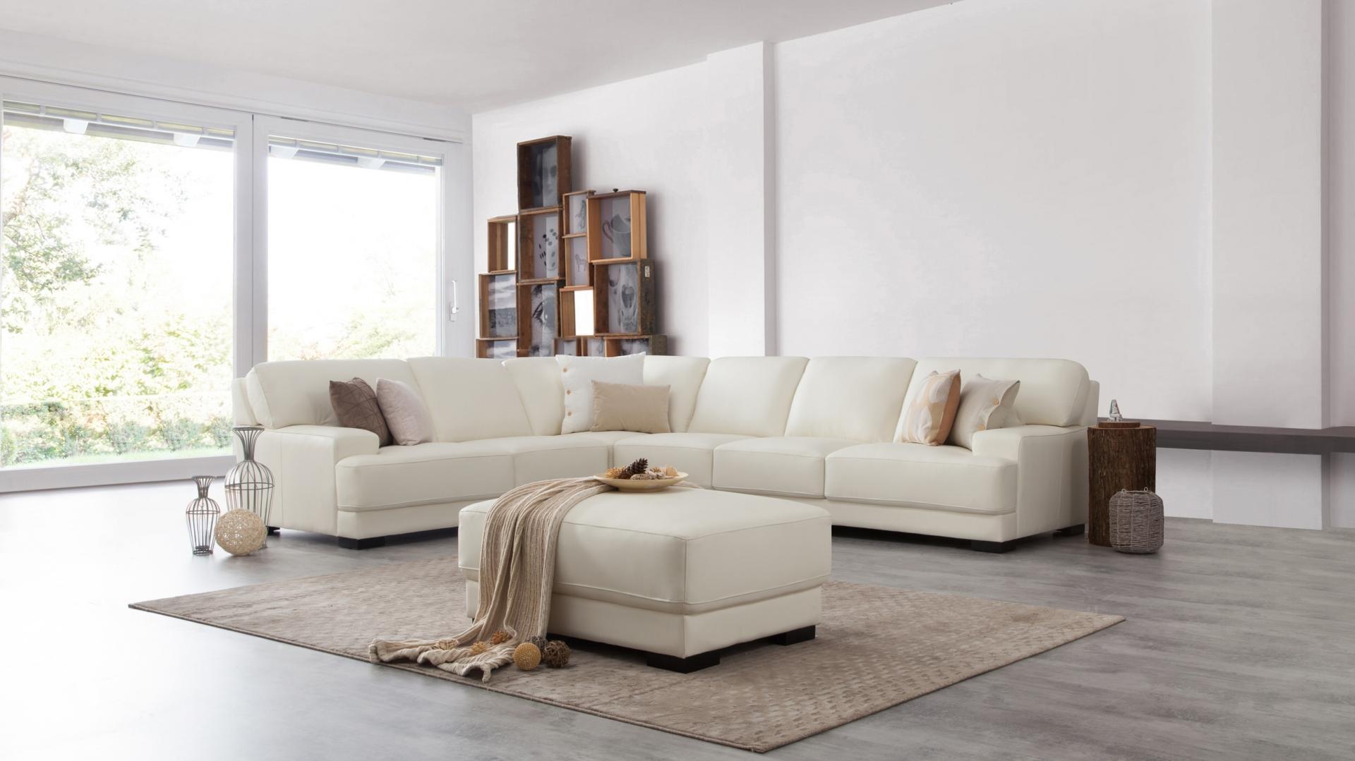 Volante Leather Corner Lounge Option D 4 Thumbnail