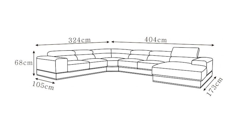 Napoleon Leather Modular Lounge Option A Diagram
