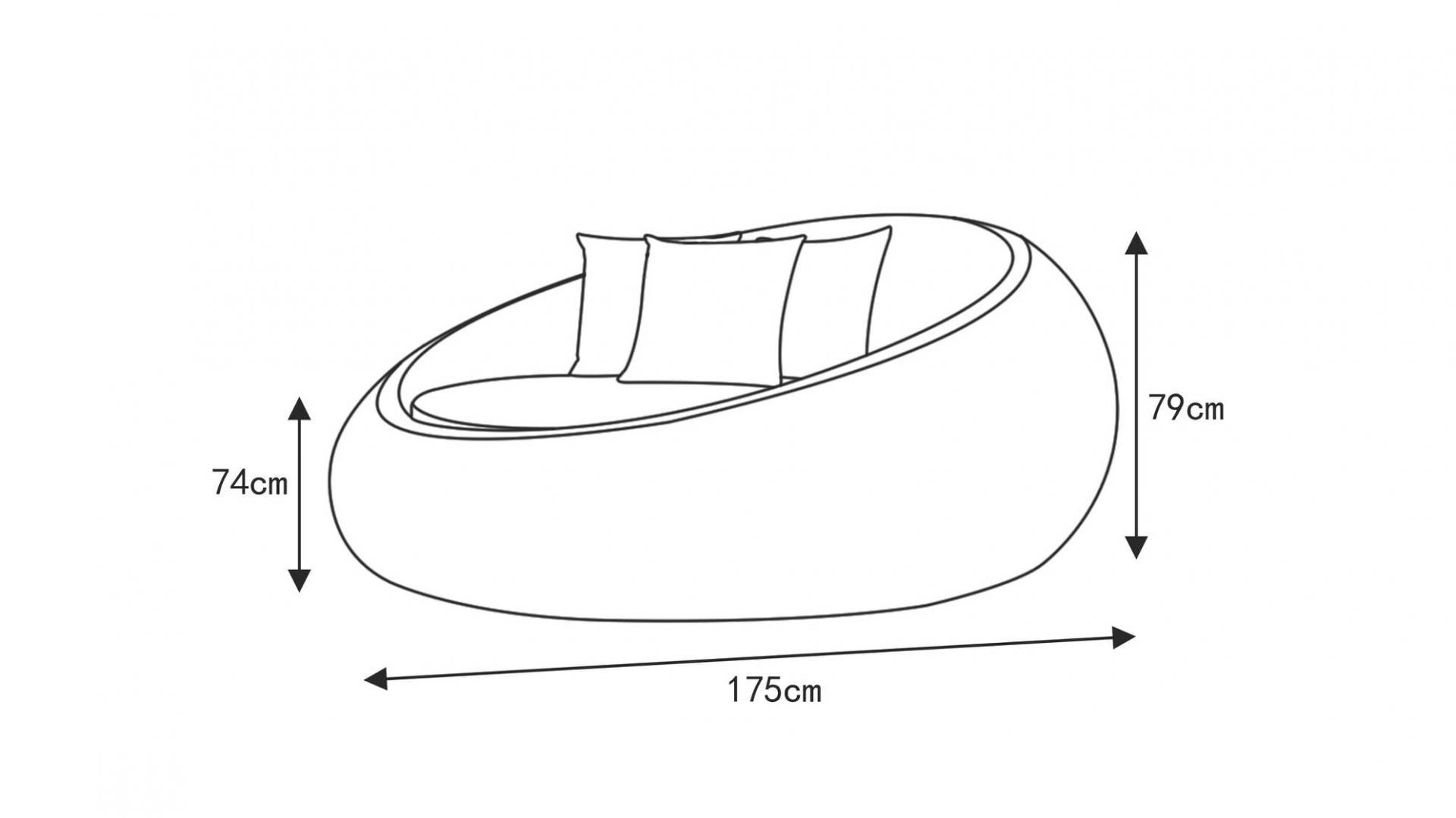 Round Outdoor Wicker Daybed Lavita Outdoor