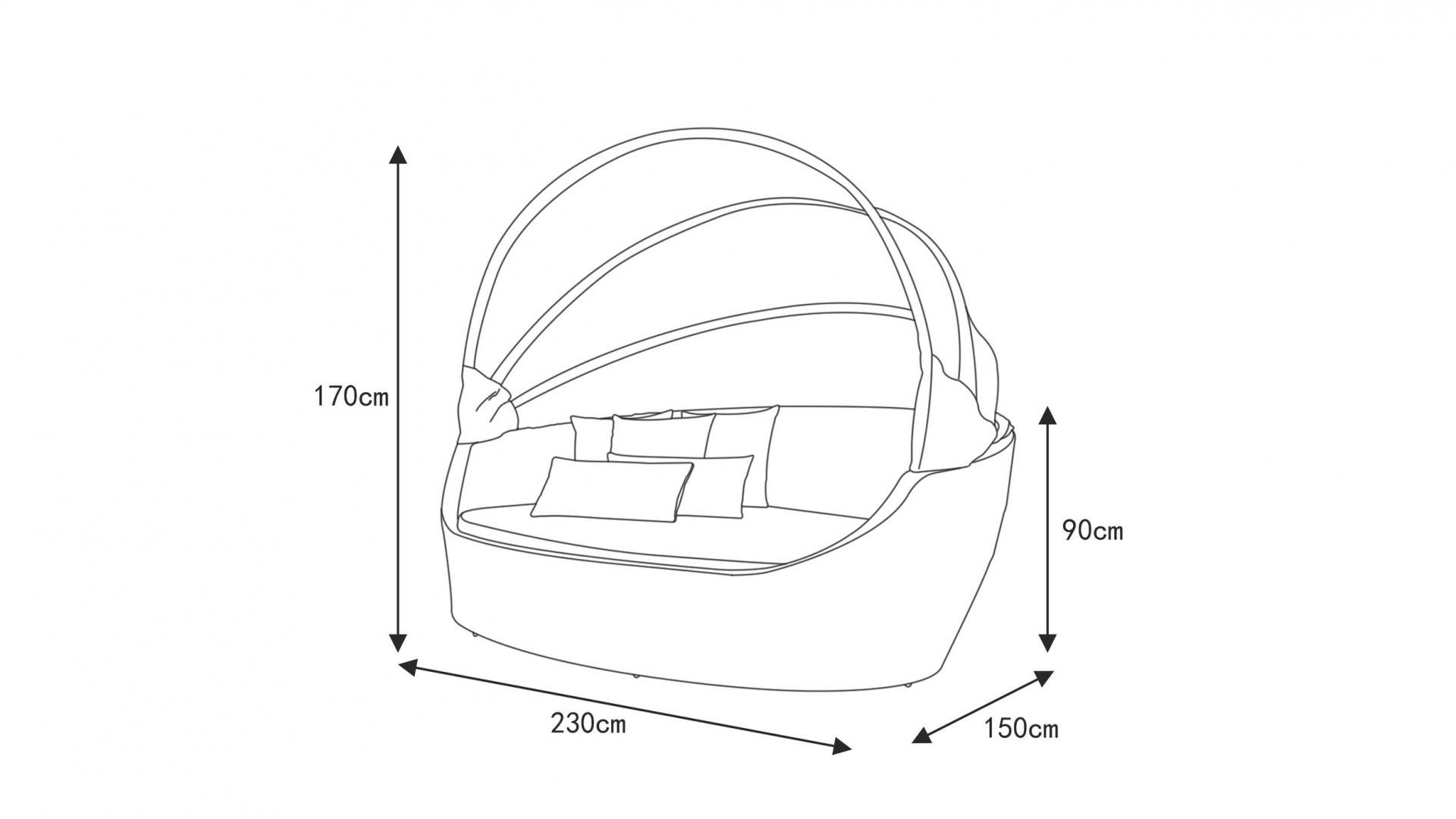 Canopy Outdoor Wicker Daybed Lavita Outdoor
