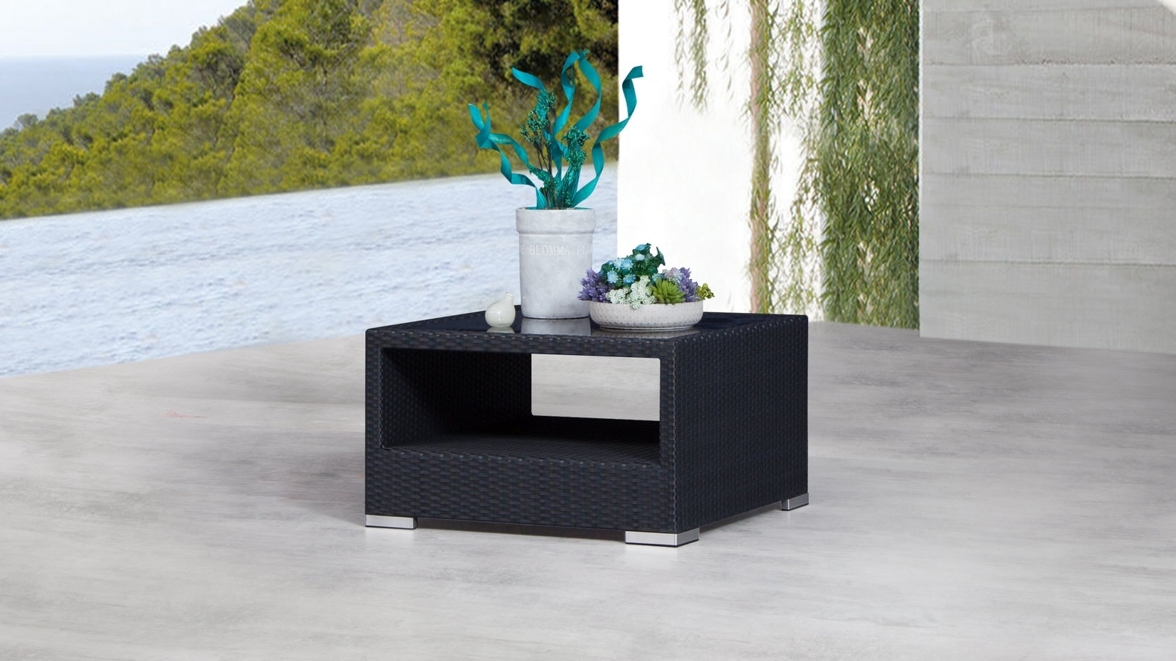 Moda Outdoor Wicker Square Coffee Table Lavita Outdoor