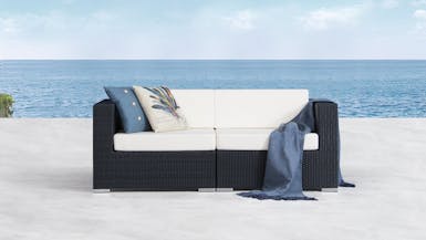 Moda Outdoor Wicker Two Seater Sofa