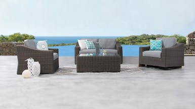 Canyon Outdoor Wicker Sofa Suite 2 + 1 + Rocker