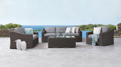 Canyon Outdoor Wicker Sofa Suite 3 + 2 + 1