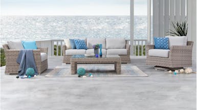 Savannah Outdoor Wicker Sofa Suite 3 + 1 + Rocker