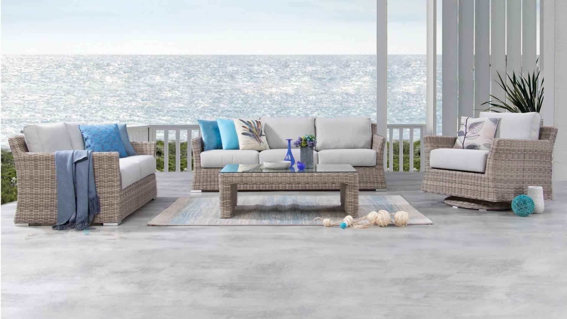 Savannah Outdoor Wicker Sofa Suite 3 + 2 + Rocker + Coffee Table 2 Thumbnail