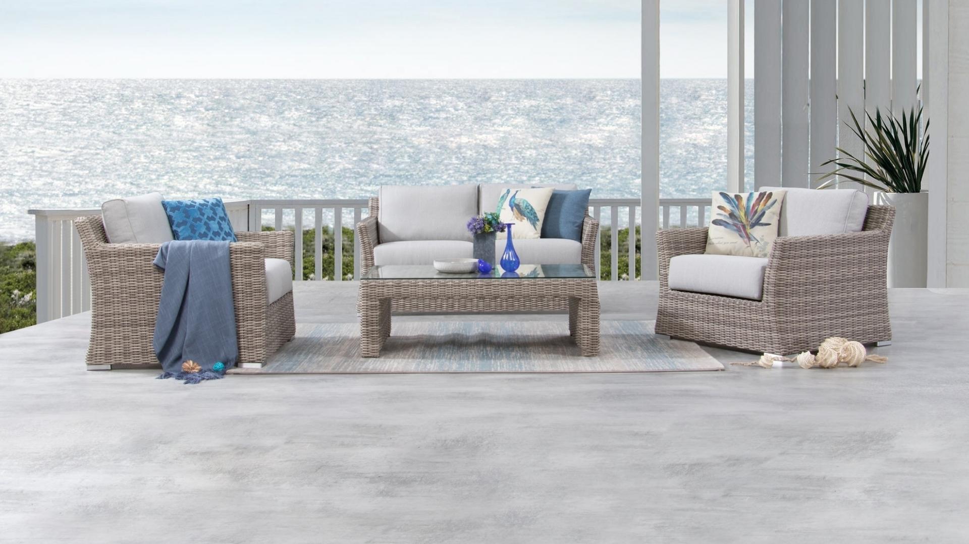 Savannah Outdoor Wicker Sofa Suite 2 + 1 + 1 + Coffee Table 2 Thumbnail