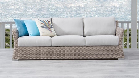 Savannah Outdoor Wicker Three Seat Sofa