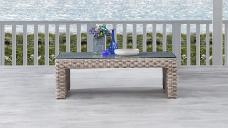 Savannah Outdoor Wicker Rectangular Coffee Table