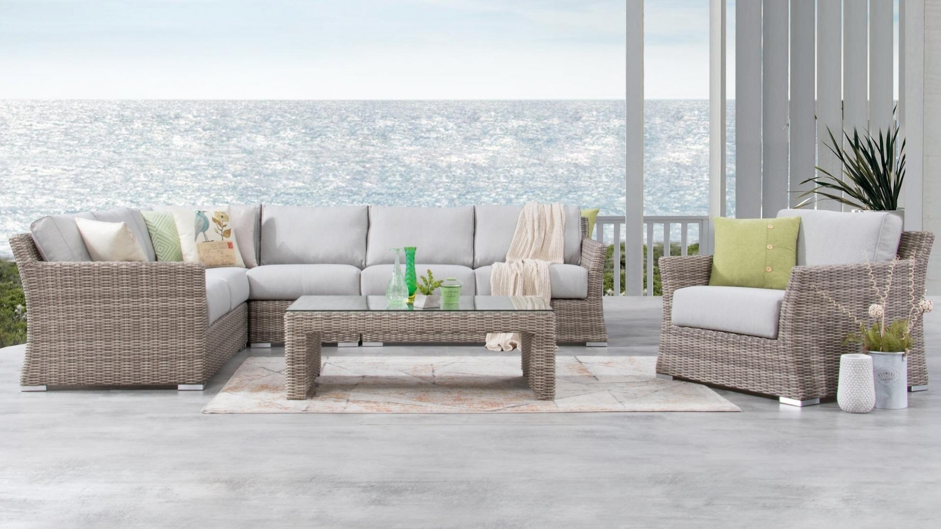 Savannah Outdoor Wicker L Shaped Lounge With Armchair 7 Thumbnail