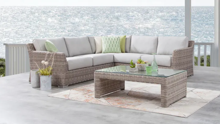 Savannah Outdoor Wicker Corner Lounge