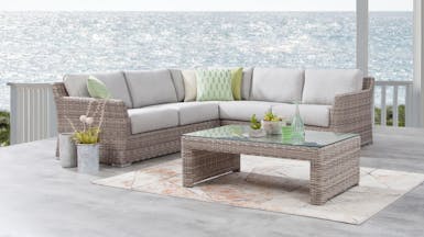 Savannah Outdoor Wicker Corner Lounge