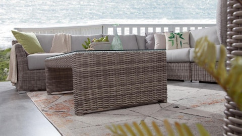 Savannah Outdoor Wicker L Shaped Lounge With Armchair 7 Thumbnail