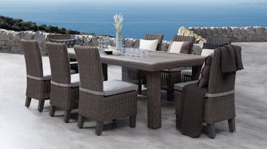 Canyon 9-Piece Outdoor Wicker Dining Set