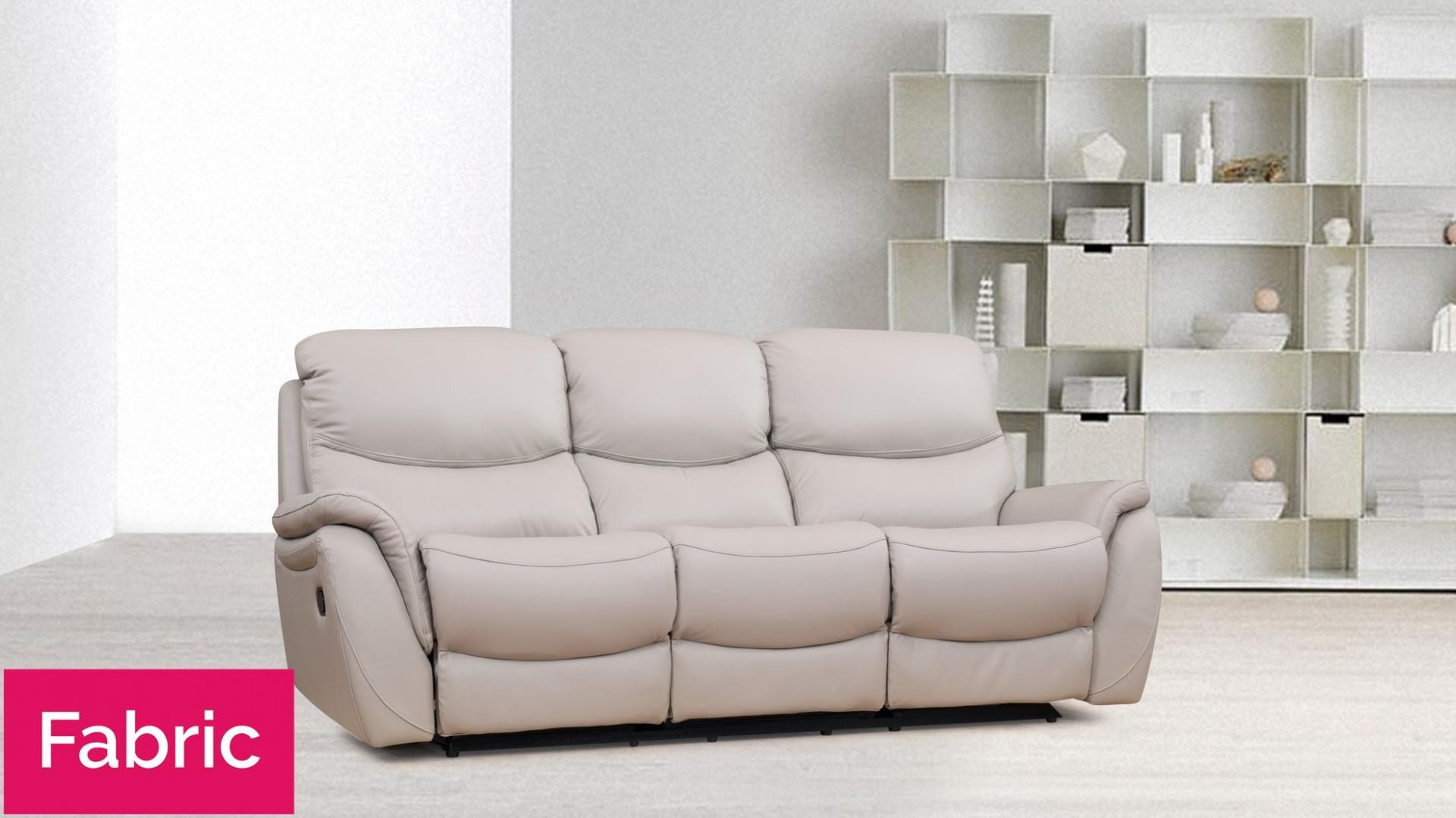 Richmond Fabric Recliner Three Seater Sofa | Sofa Lab