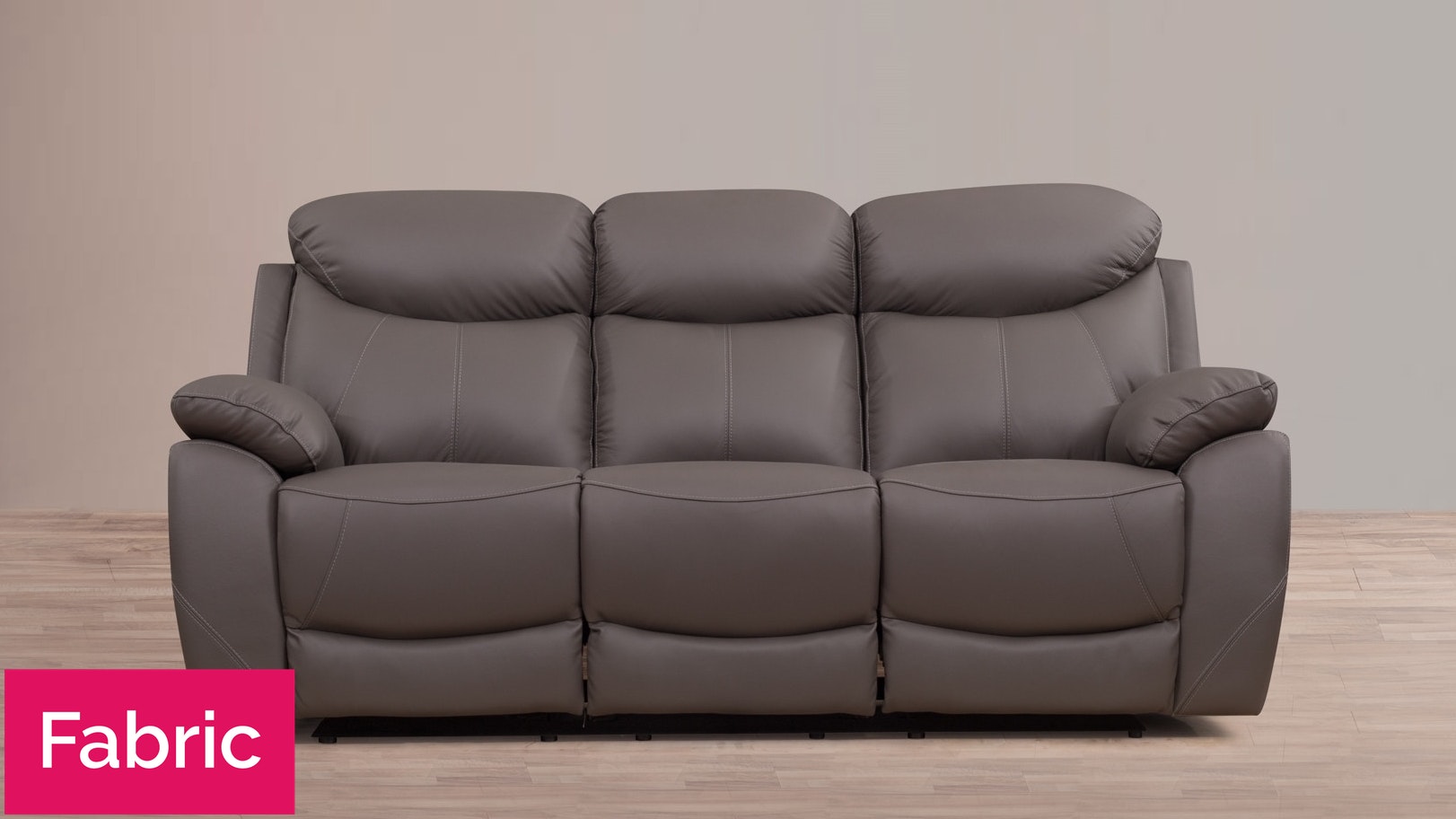 Brighton Fabric Recliner Three Seater Sofa 4 Thumbnail