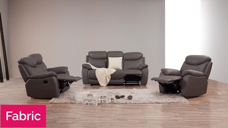 Brighton Fabric Recliner Sofa Suite 3 + 2 + 1