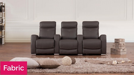 Regent Fabric 3 Seater Home Theatre Recliner Lounge