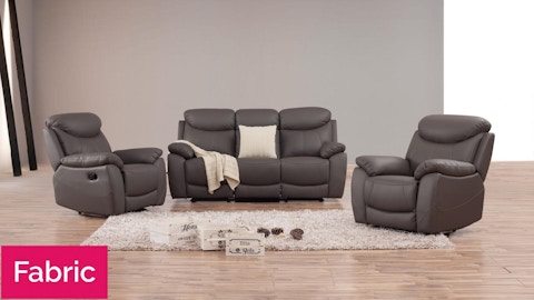 Brighton Fabric Recliner Sofa Suite 3 + 1 + 1 3 Thumbnail