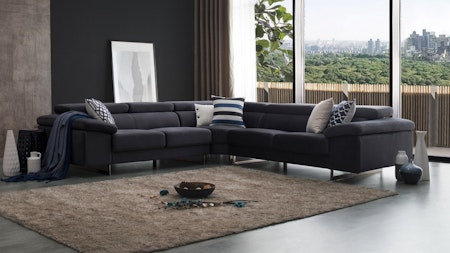 Boston Fabric Corner Lounge Option A