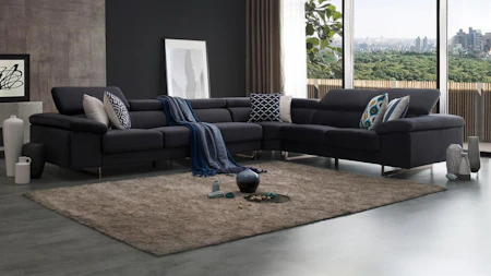 Boston Fabric Corner Lounge Option B