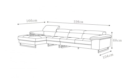 Boston Fabric Chaise Lounge Option C