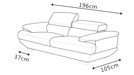 Lexington Fabric Two Seat Sofa