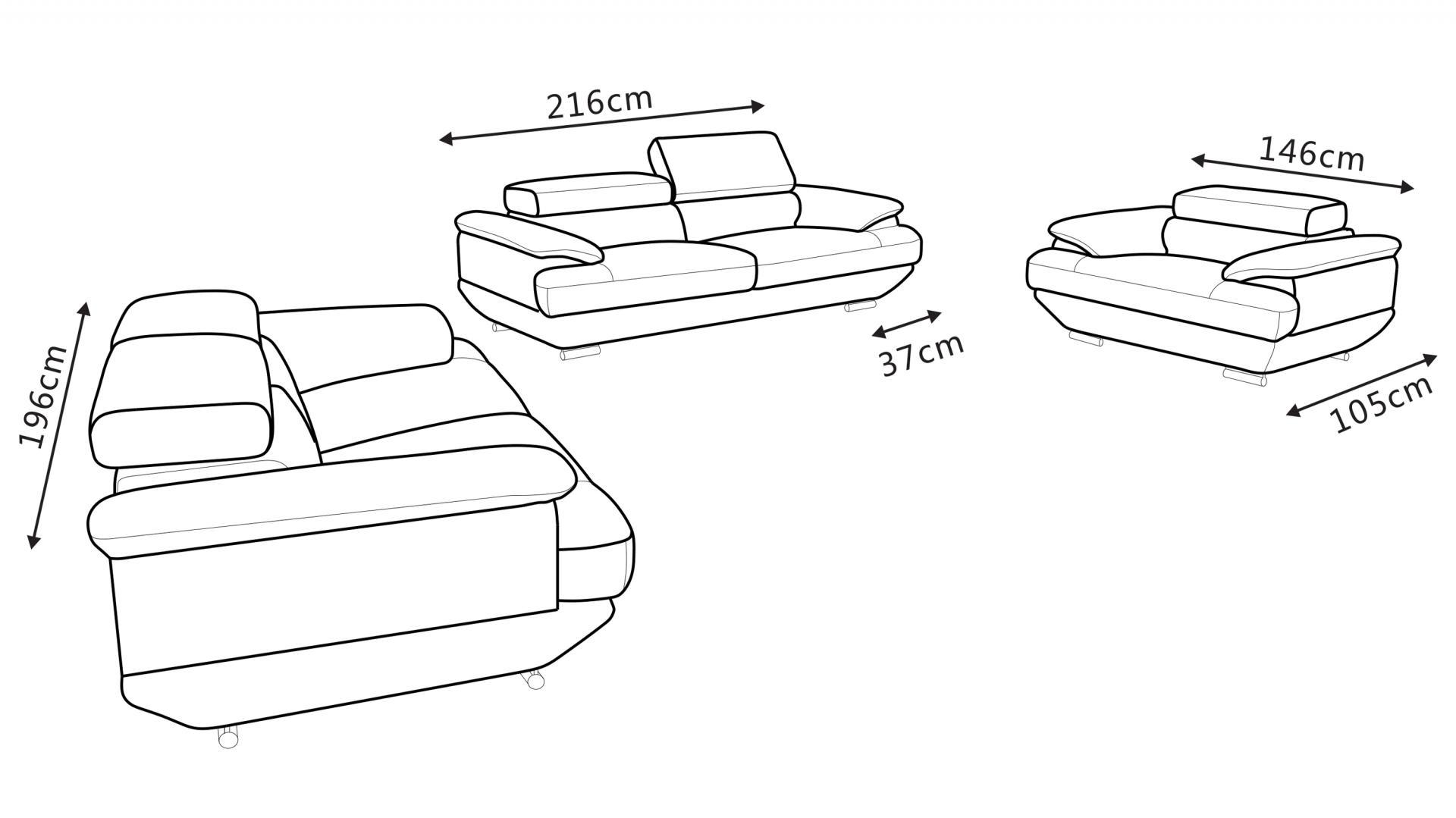 Lexington Fabric Sofa Suite 3 + 2 + 1 6 Thumbnail