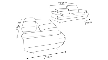 Lexington Fabric Sofa Suite 3 + 2