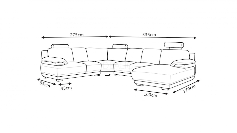 Juliet Fabric Modular Lounge Option A Diagram