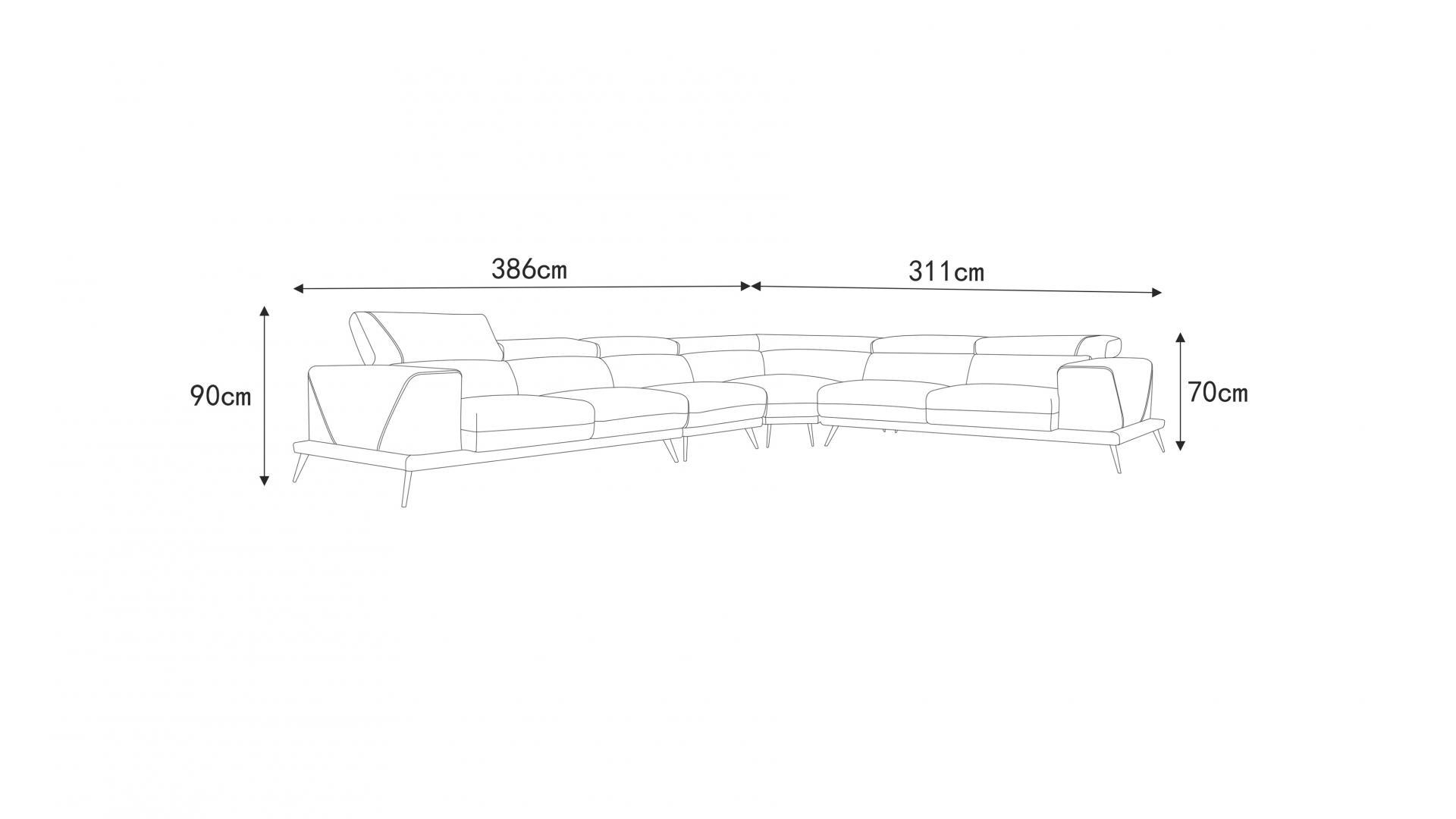 Laurence Leather Corner Lounge Option B Lounge Life