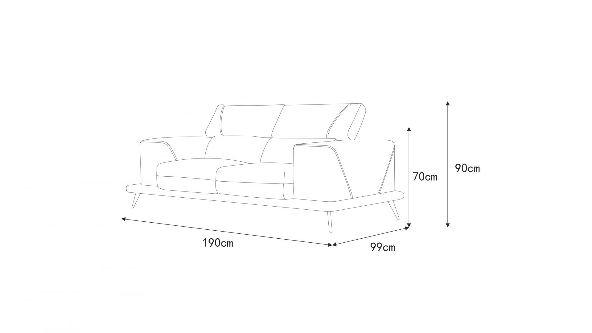 Laurence Leather Two Seat Sofa Lounge Life