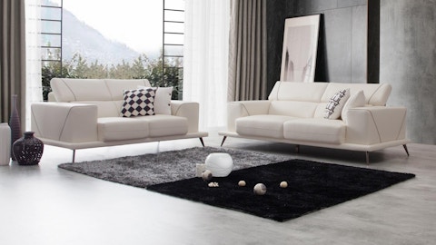 Laurence Leather Sofa Suite 3 + 2 4 Thumbnail