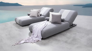 Joy Outdoor Fabric Sun Lounge Set