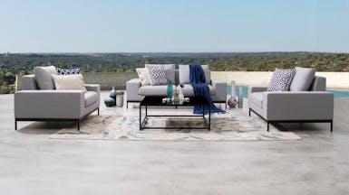 June Outdoor Fabric Sofa Suite 2 + 1 + 1 With Coffee Table