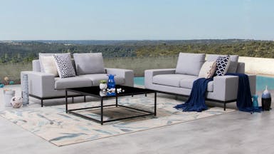 June Outdoor Fabric Sofa Suite 2 + 2 With Coffee Table