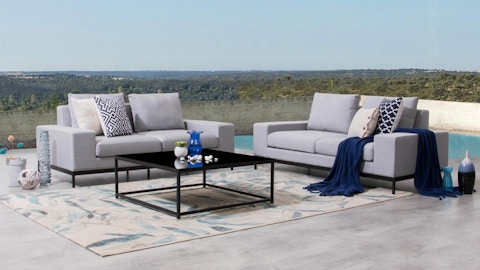 June Outdoor Fabric Sofa Suite 2 + 2 With Coffee Table 1