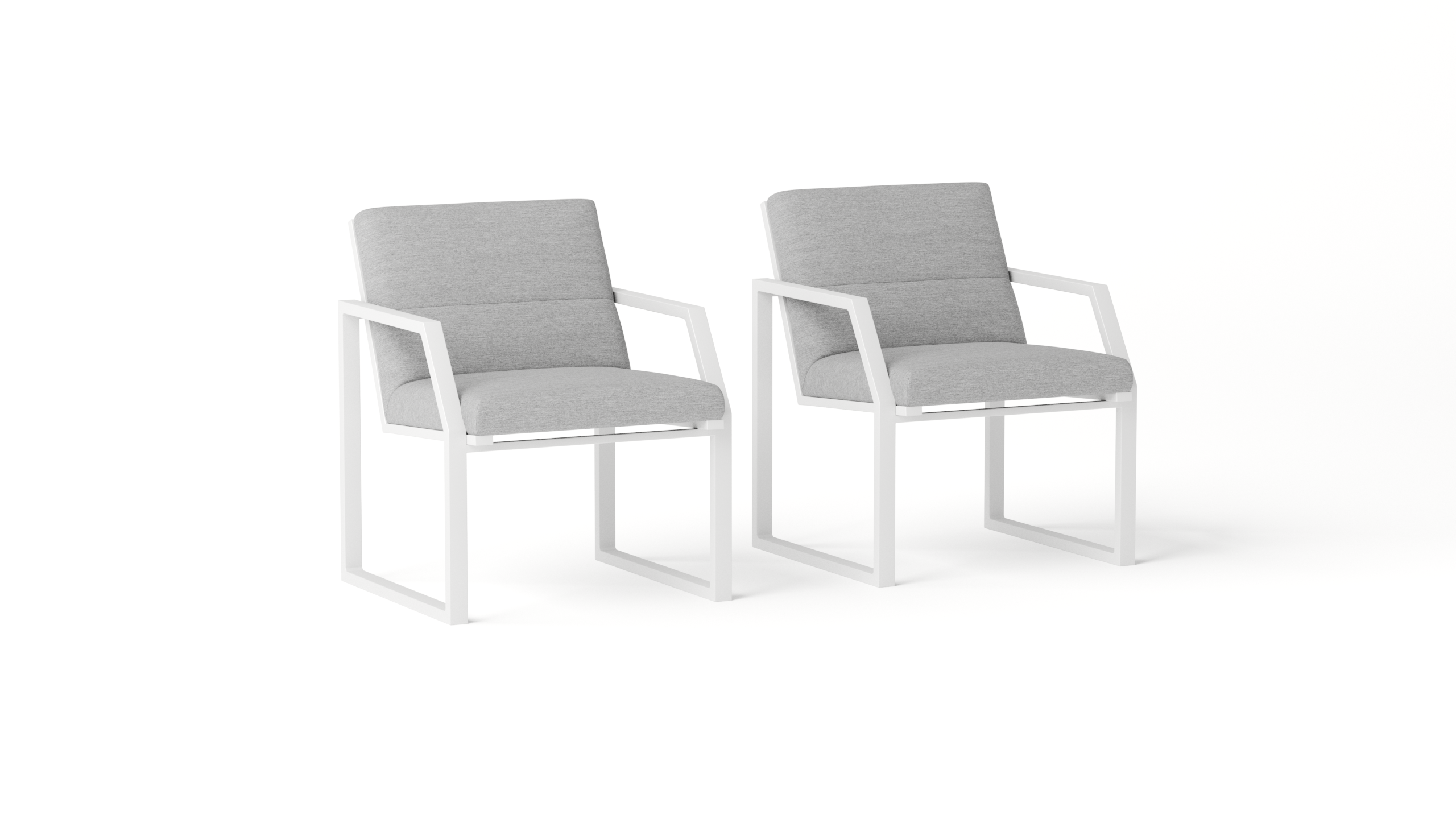 Invini White Outdoor Dining Chair Set Of Two 4 Thumbnail