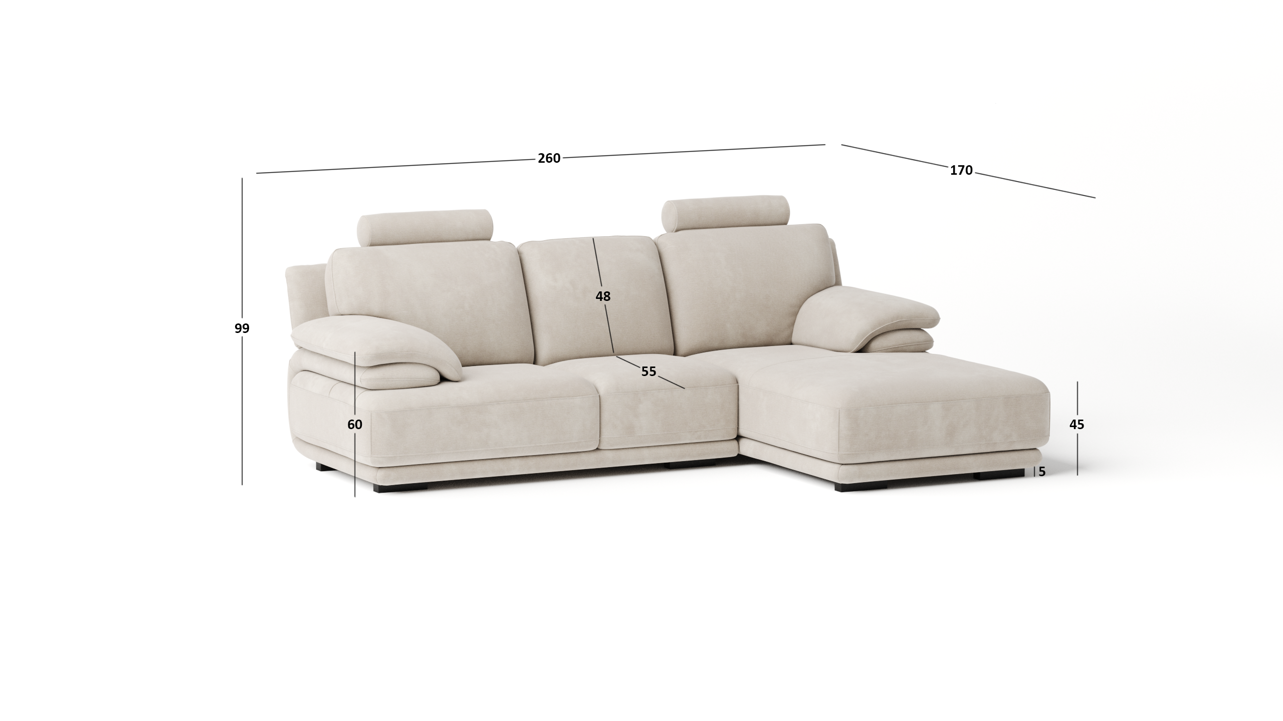 Juliet Fabric Chaise Lounge Option A 6 Thumbnail